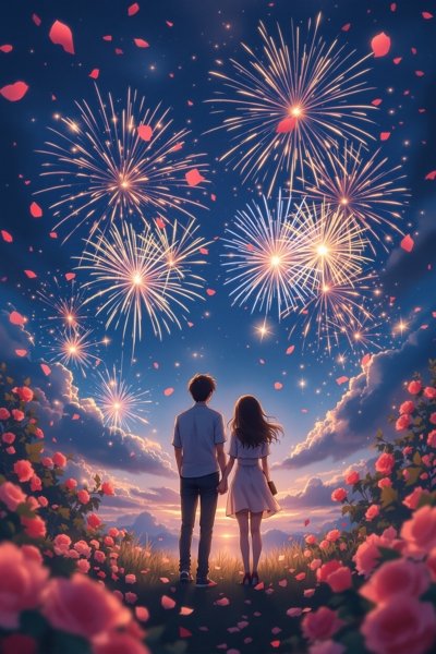 夏日烟火日漫新番海报